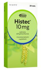 HISTEC imeskelytabletti, puristettu 10 mg 28 fol