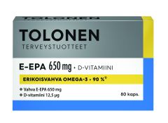 Tolonen E-EPA 650 mg 80 kapselia