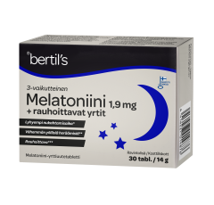 bertils Melatoniini 1,9 mg + yrtit 30 tabl